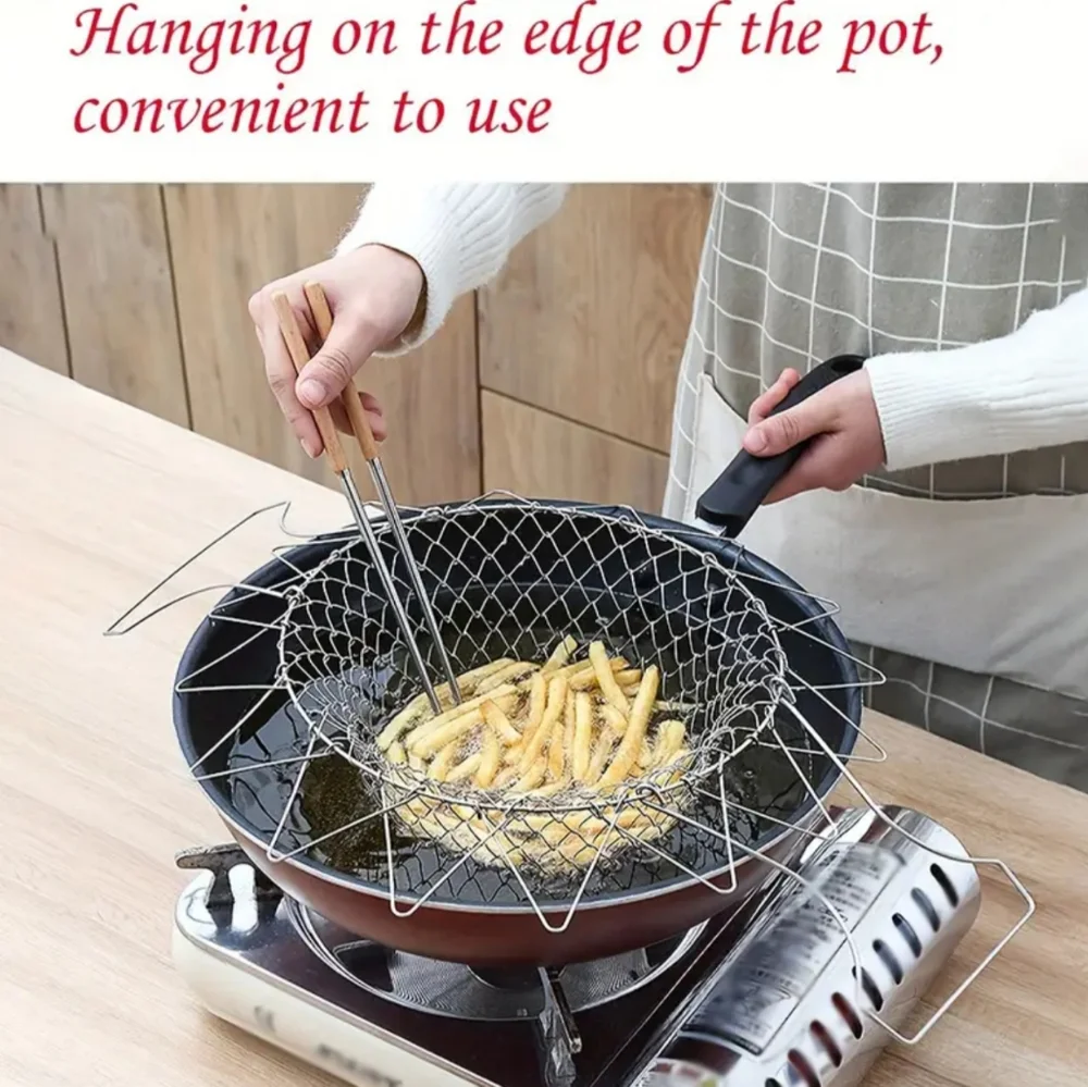- Stainless Steel Fry Basket for Home Kitchen